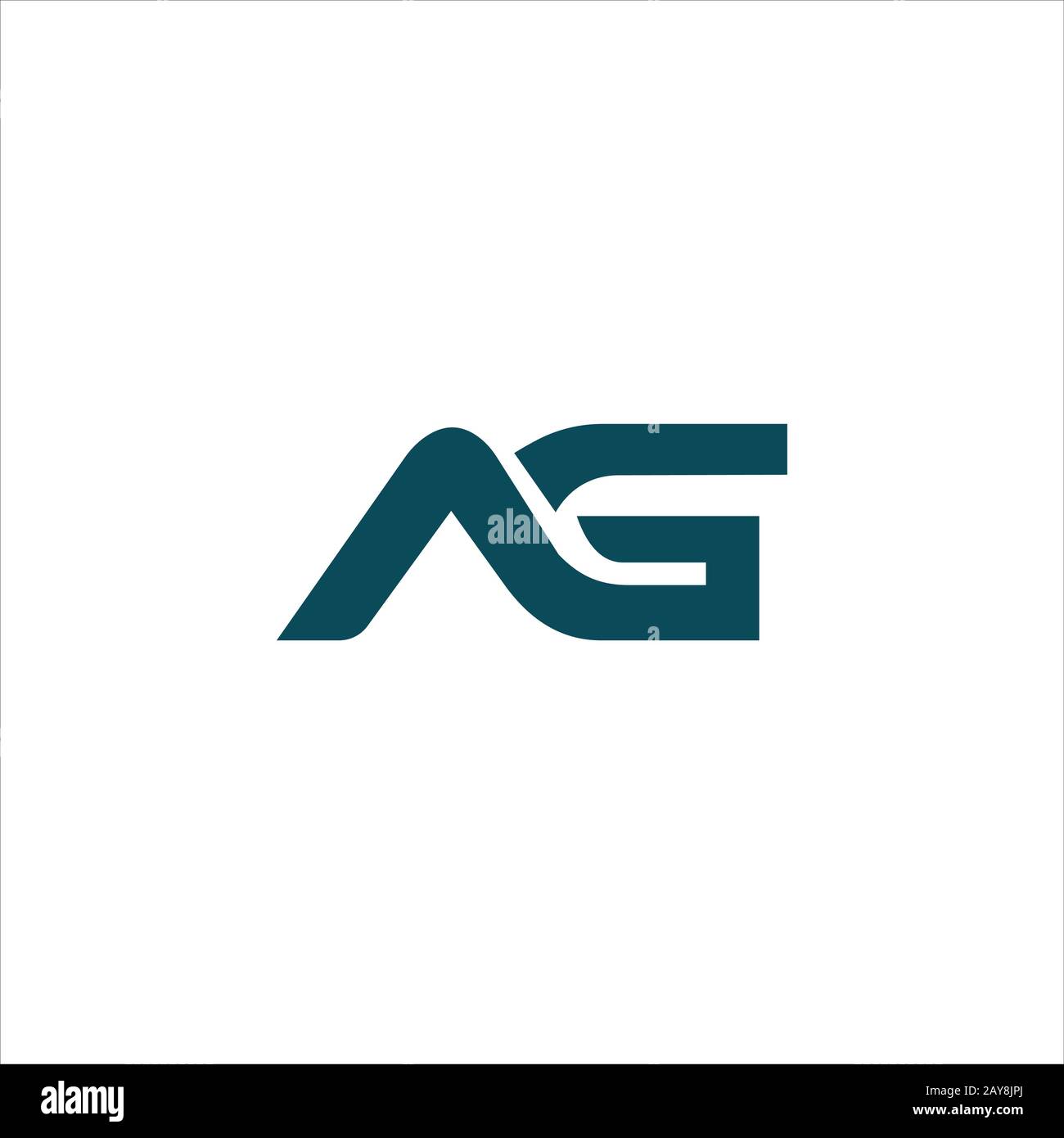 Initial letter ah or ha logo design template Stock Vector