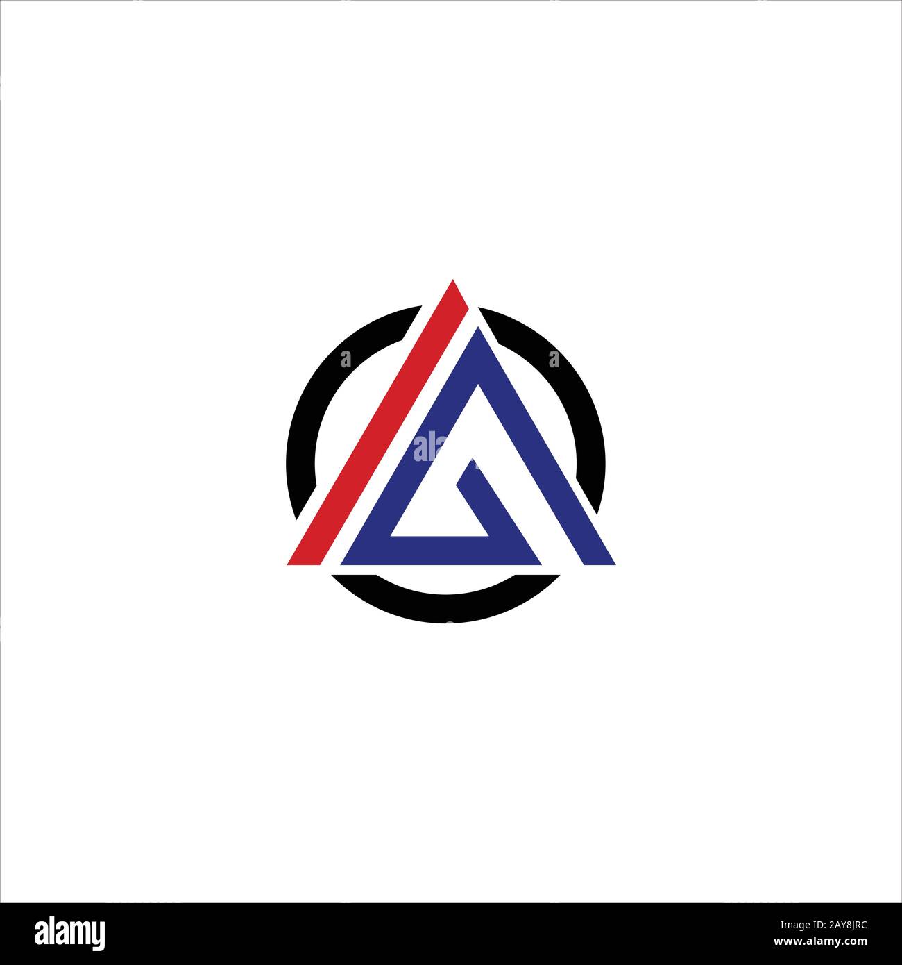 Initial letter ah or ha logo design template Stock Vector