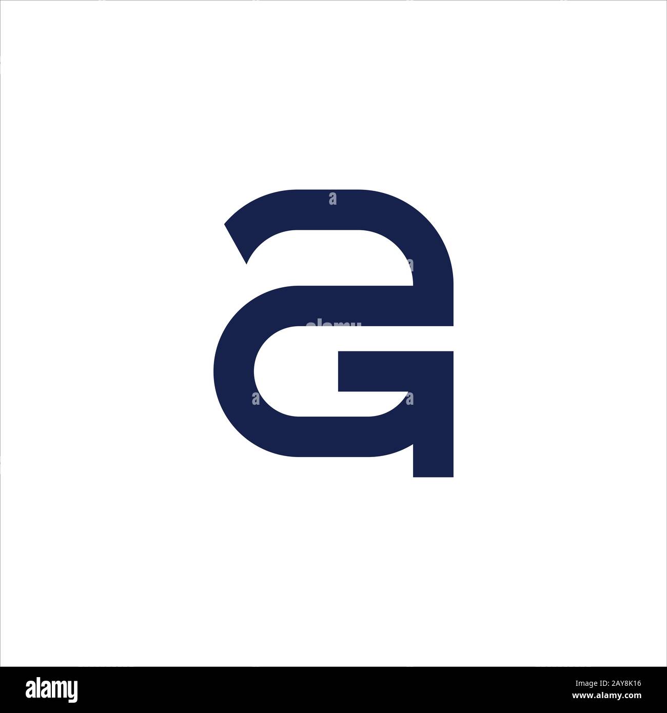 Initial letter ah or ha logo design template Stock Vector
