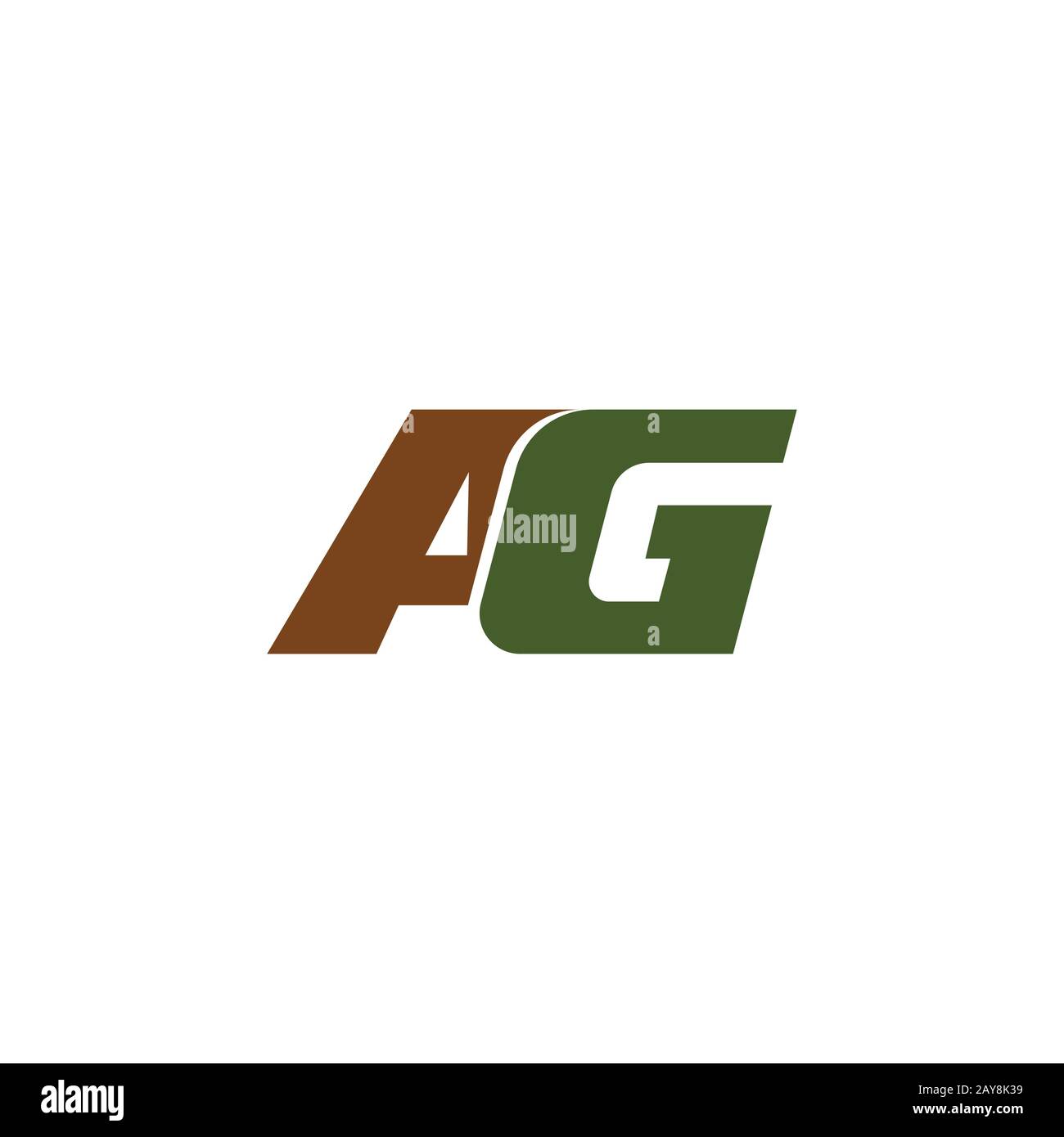 Initial letter ah or ha logo design template Stock Vector