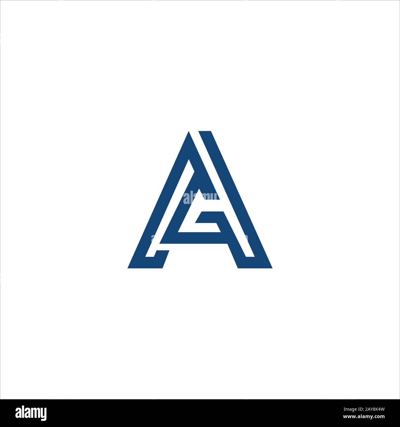 Initial letter ah or ha logo design template Stock Vector