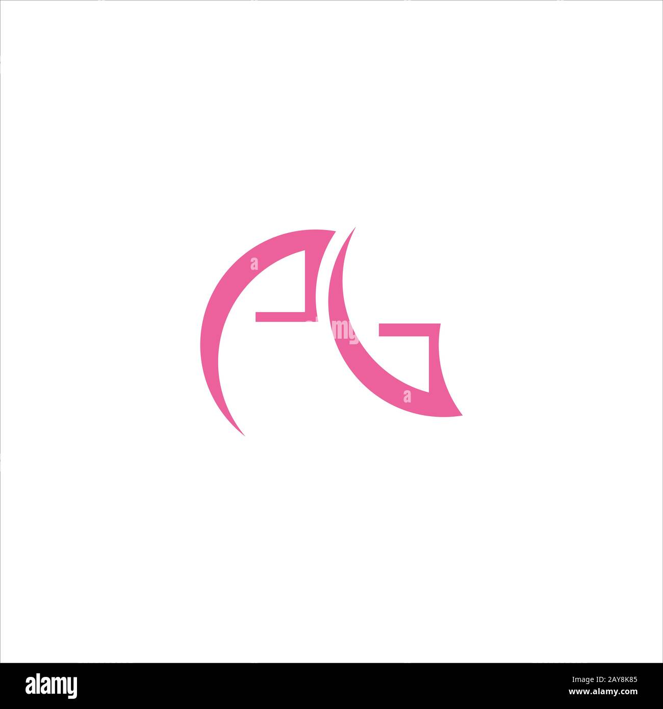 Initial letter ah or ha logo design template Stock Vector