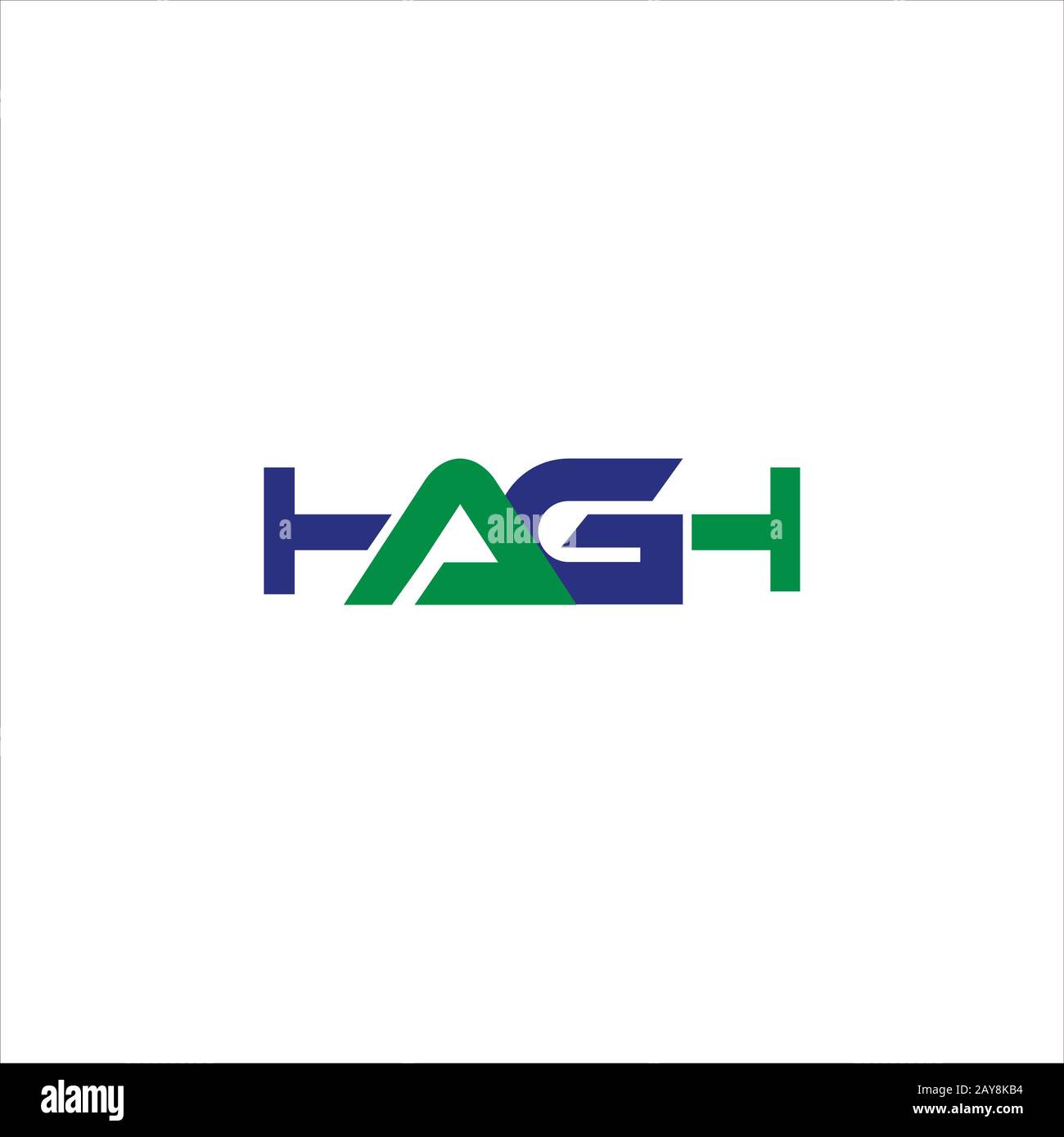 Initial letter ah or ha logo design template Stock Vector