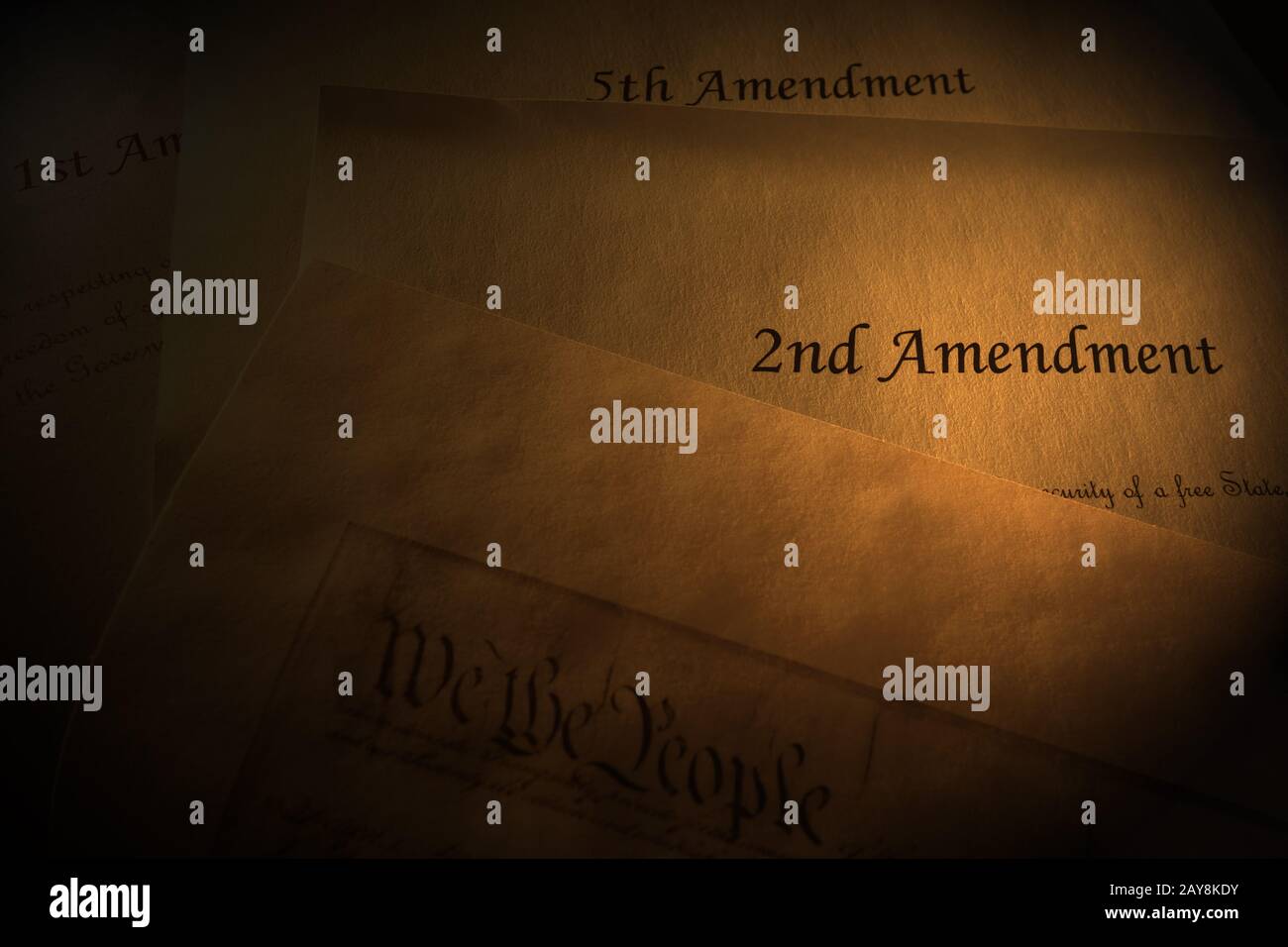 US Constitutional Amendments Stock Photo