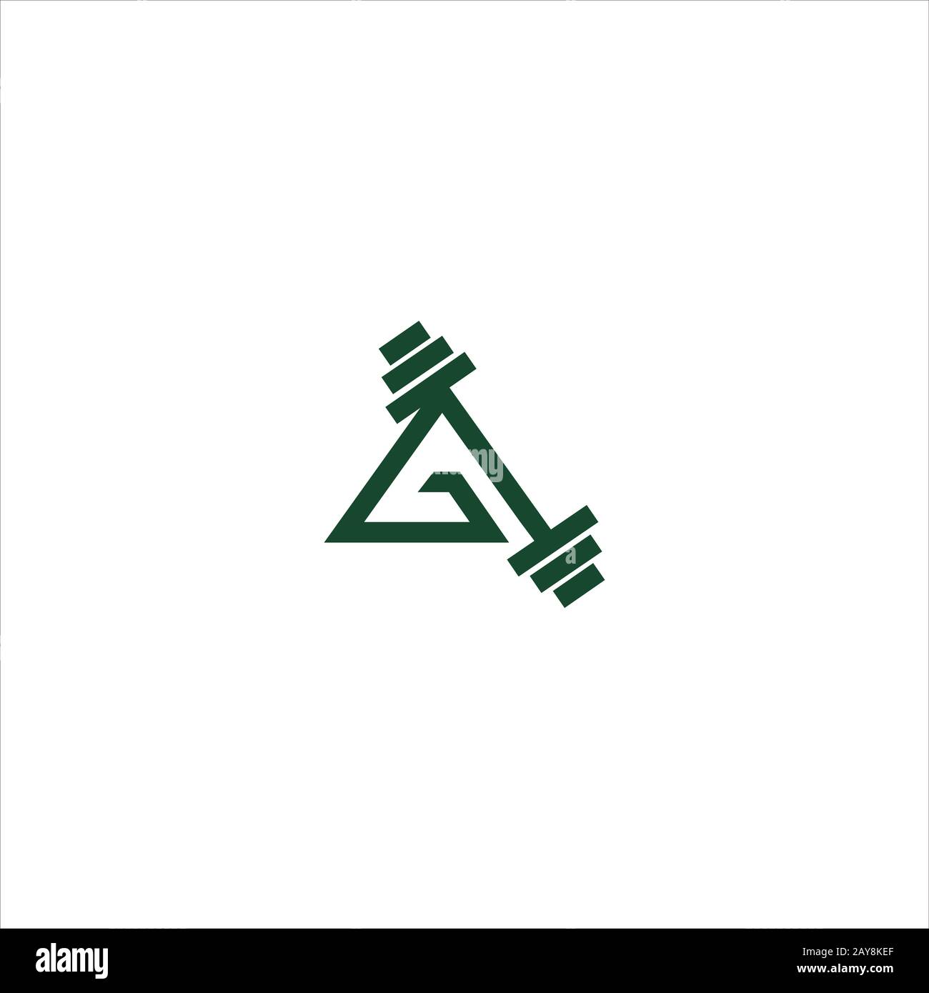 Initial letter ah or ha logo design template Stock Vector