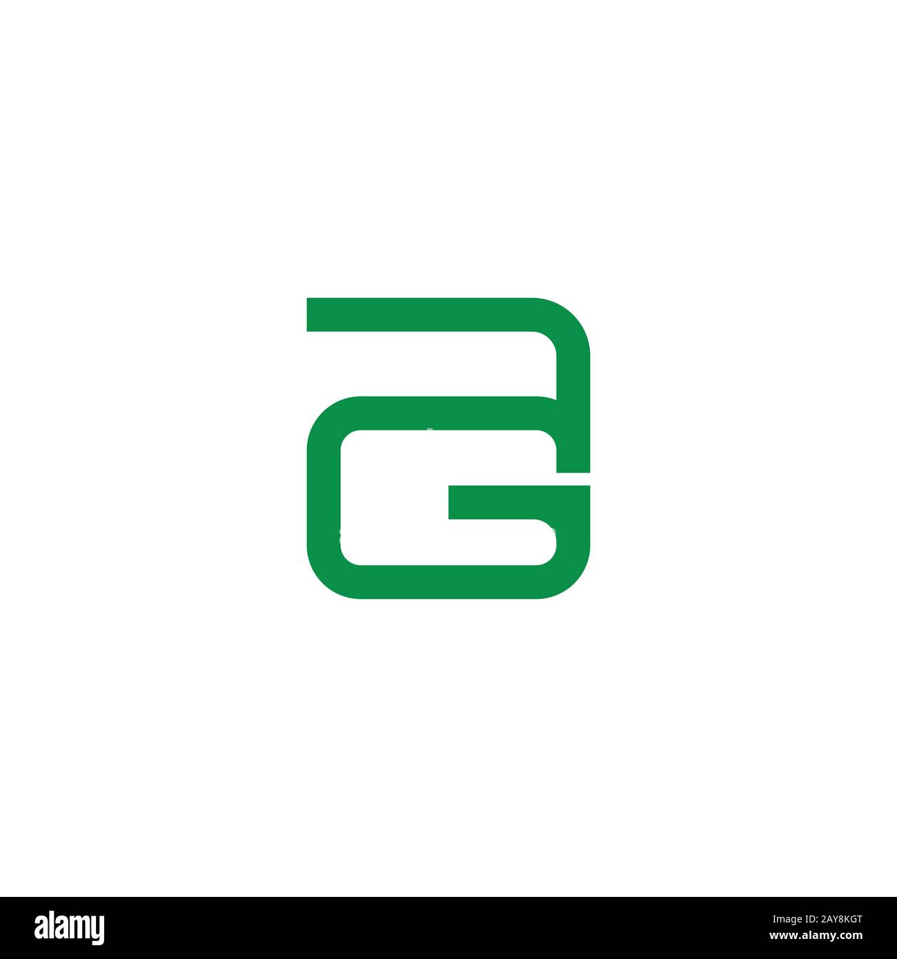 Initial letter ah or ha logo design template Stock Vector