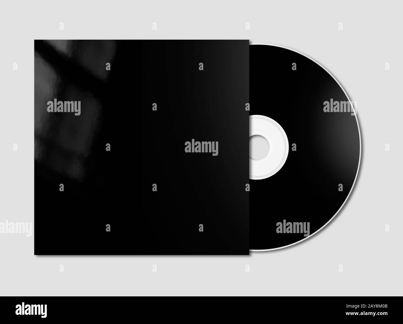 Black CD - DVD mockup template isolated on Grey Stock Photo - Alamy