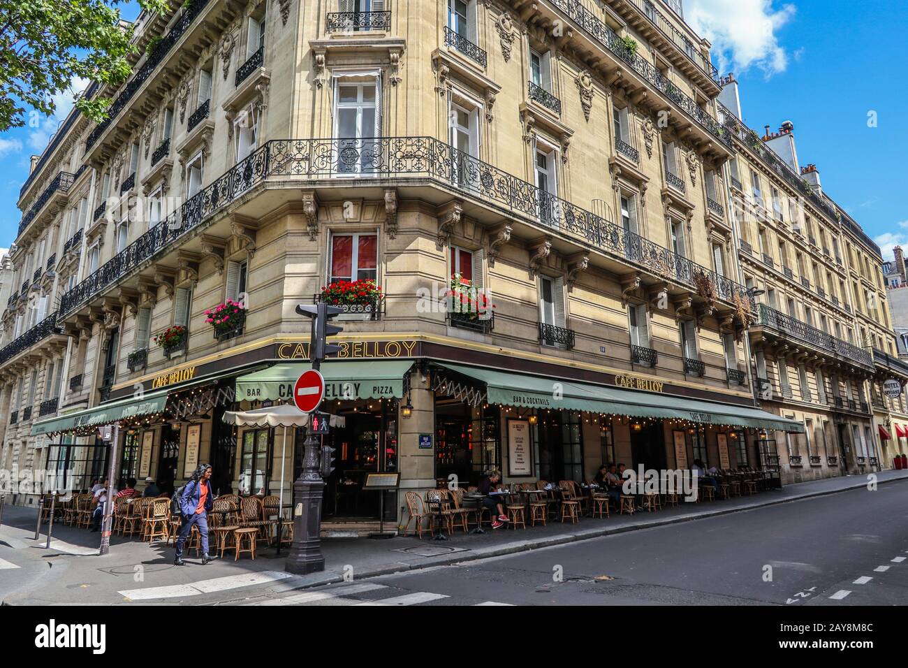 Cafe Belloy in Paris, France Europe Stock Photo