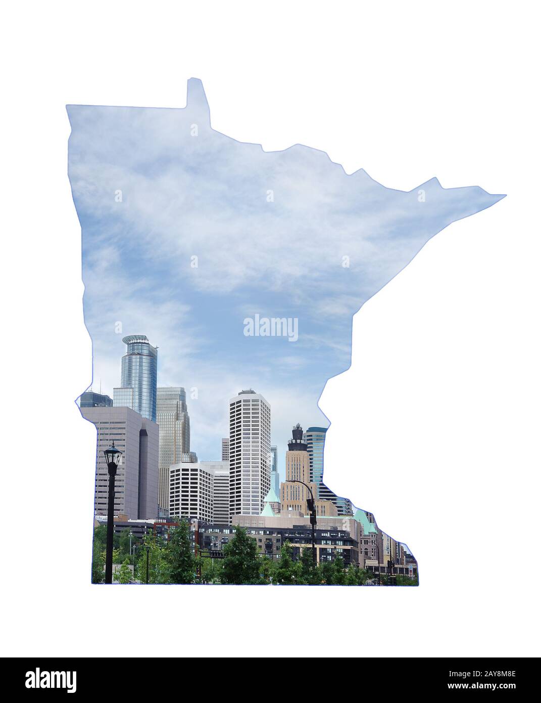 Minneapolis MN downtown skyline Stock Photo