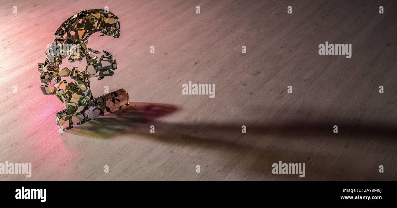 A BREXIT consequence: Breaking pound sterling Stock Photo