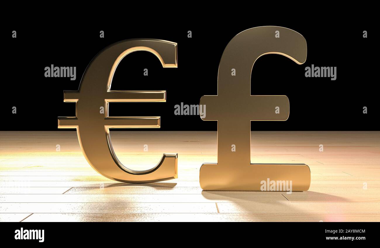 Currency Symbols Euro And Pound Sterling Stock Photo Alamy