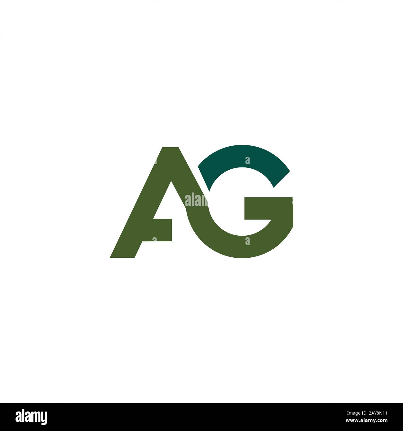 Initial letter ah or ha logo design template Stock Vector