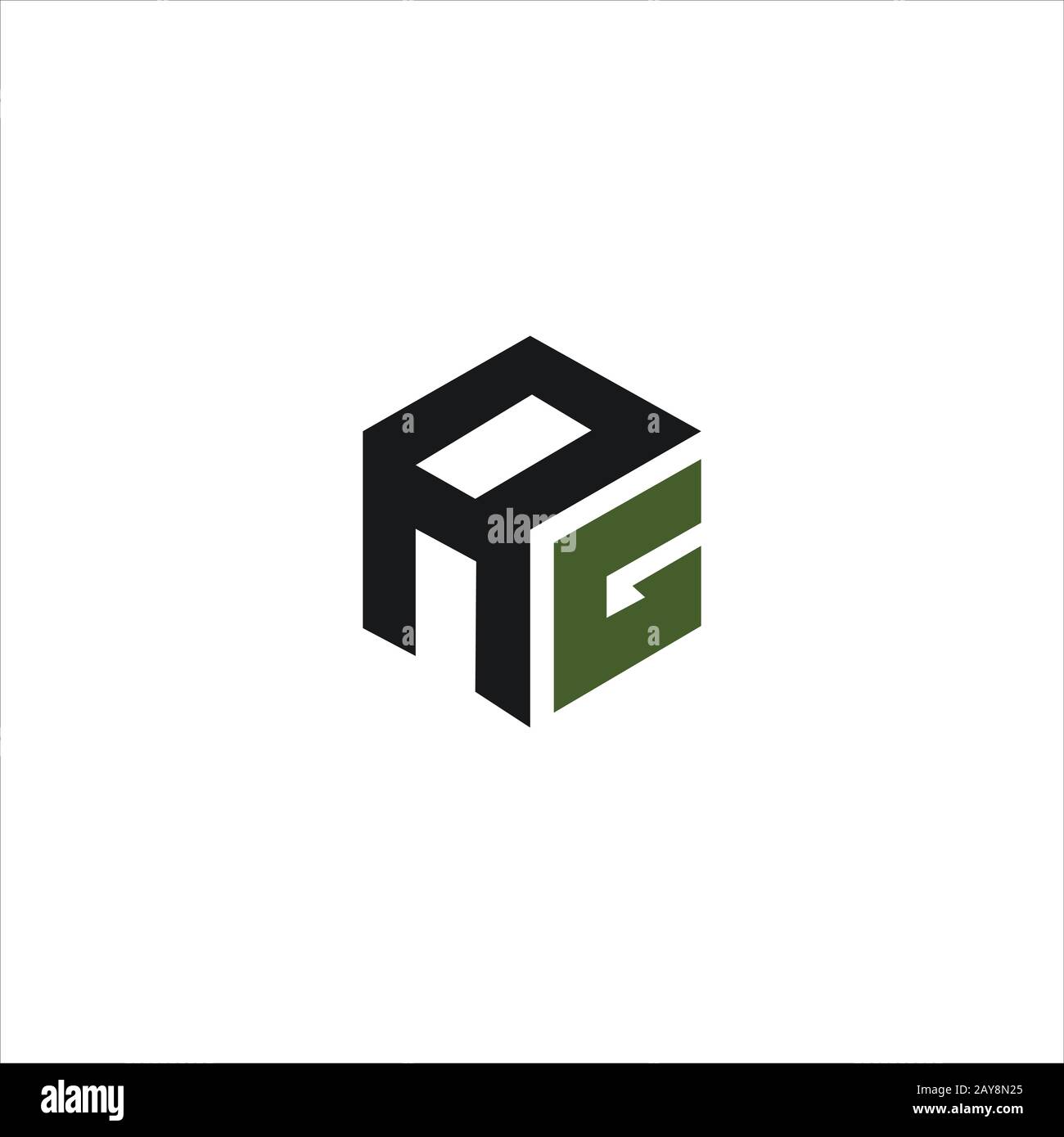 Initial letter ah or ha logo design template Stock Vector