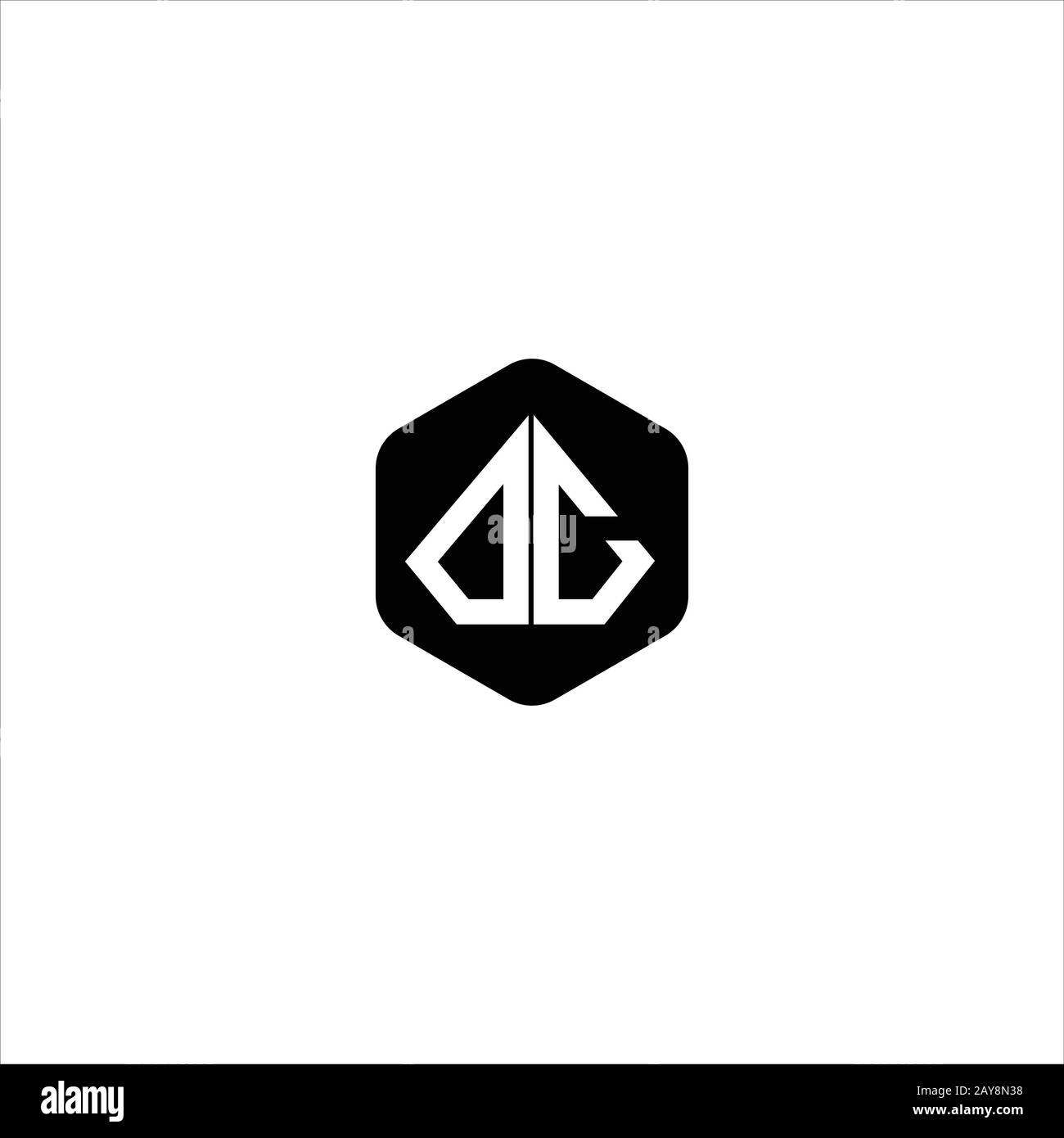 Initial letter ah or ha logo design template Stock Vector