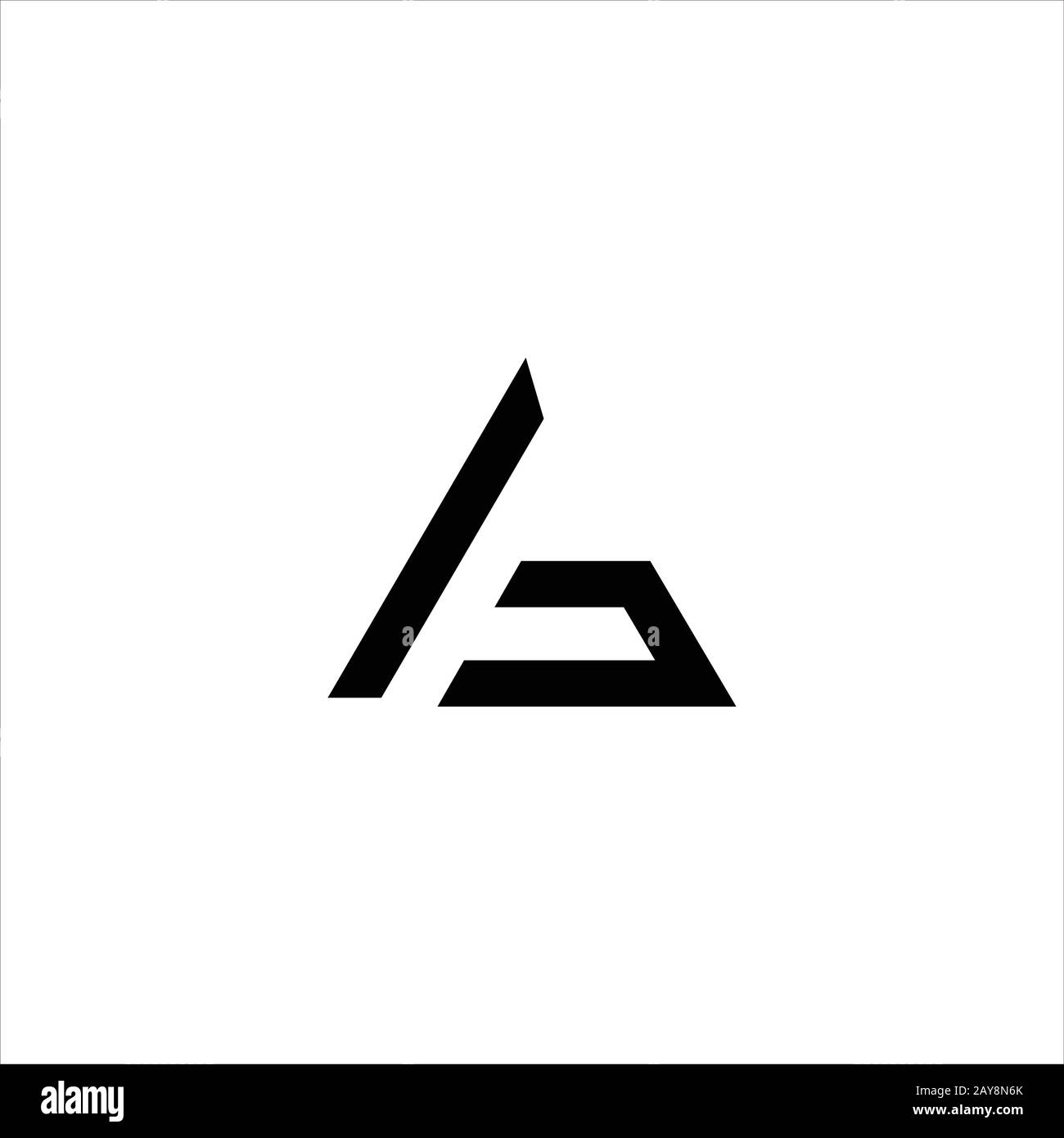 Initial letter ah or ha logo design template Stock Vector