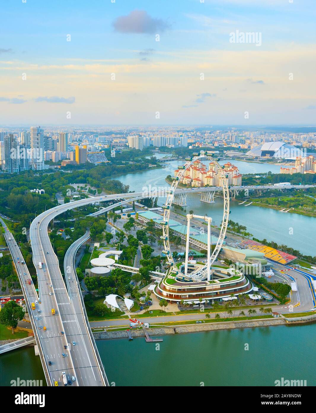 Singapore flyer bird's eye view hi-res stock photography and images - Alamy