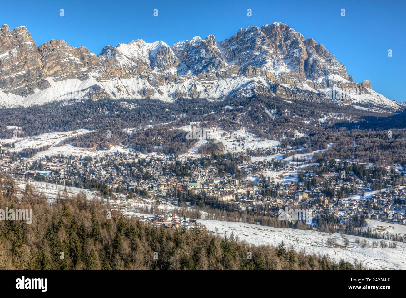 Cortina d'Ampezzo, Belluno, Veneto, Dolomites, Italy, Europe Stock Photo