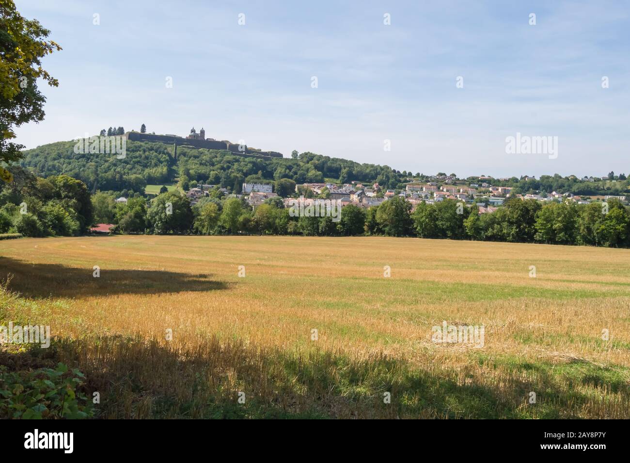 View of the citadel and the city of Montmédy Stock Photo