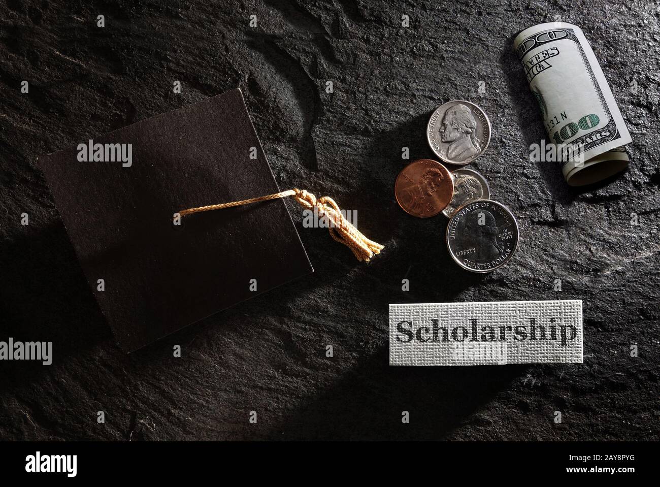 Scholarship money concept Stock Photo