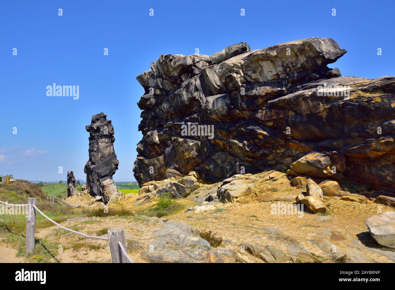 The Devil's Wall in the Harz Mountains Stock Photo