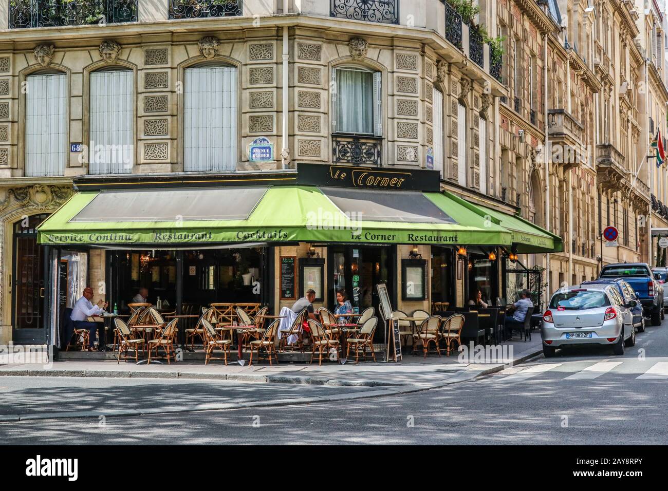 Le Corner Restaurant in Paris, France Europe Stock Photo