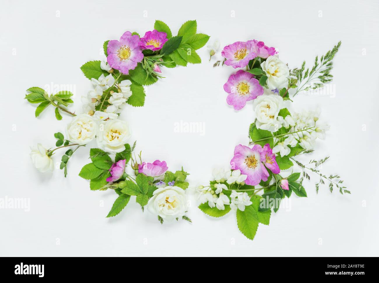 Wild White Rose Wreath