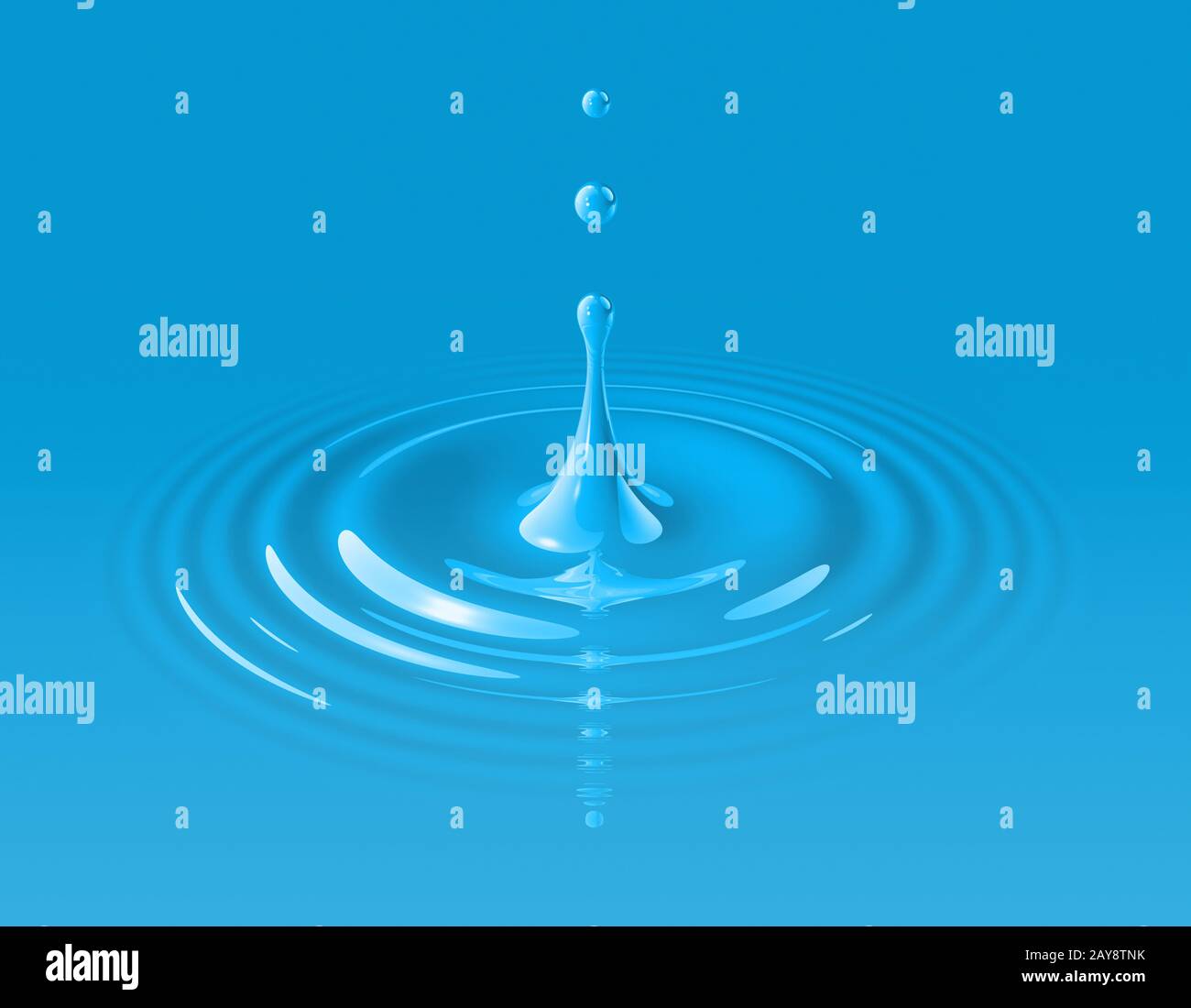 Blue paint drop and ripple Stock Photo Alamy