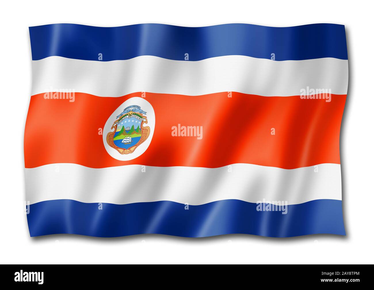 Flag of costa rica waving Cut Out Stock Images & Pictures Alamy