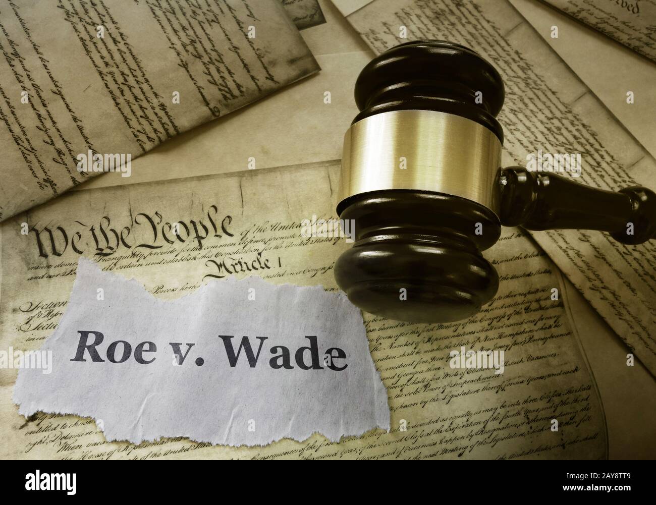 Roe v Wade constitution Stock Photo