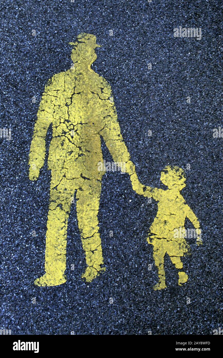 Pedestrians as a pictogram Stock Photo