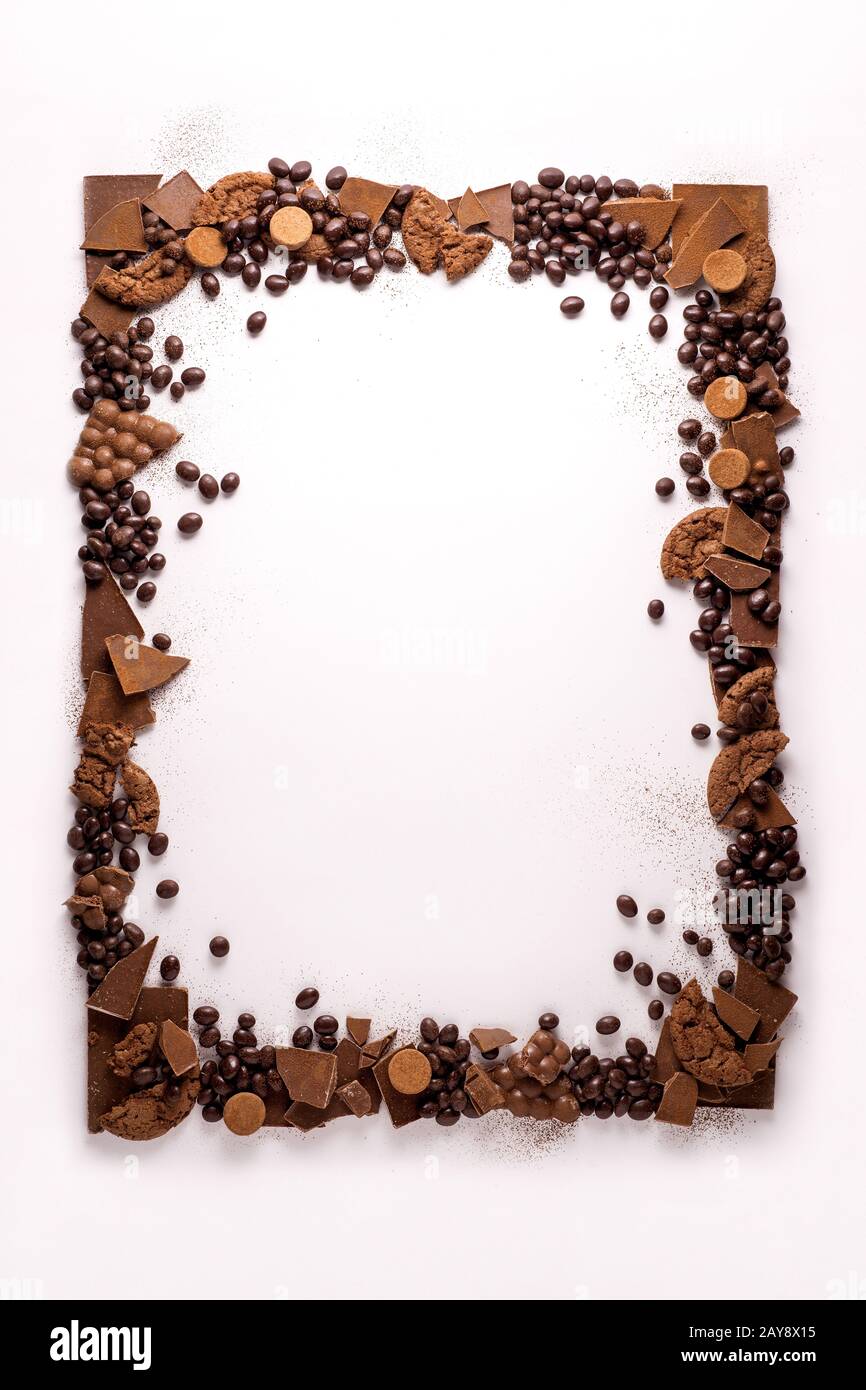Chocolate frame. Stock Photo