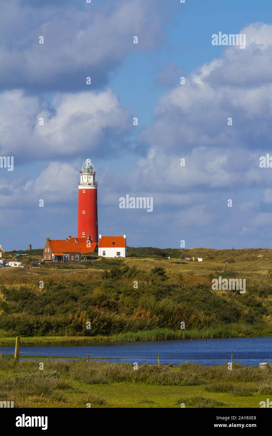 Lighthouse Eierland on Texel Stock Photo