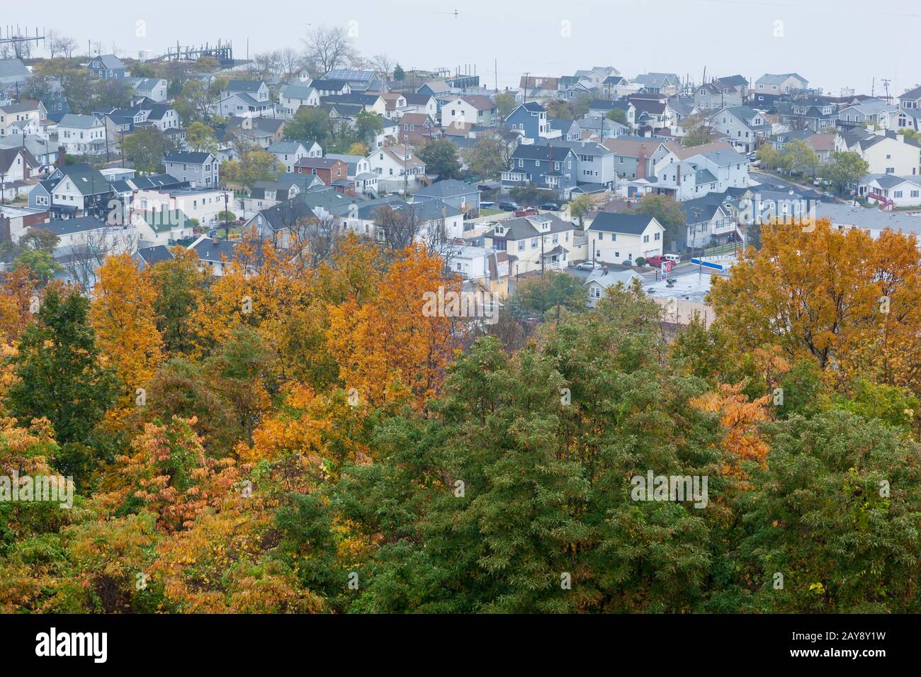 Aerial atlantic highlands sandy hook new jersey hires stock