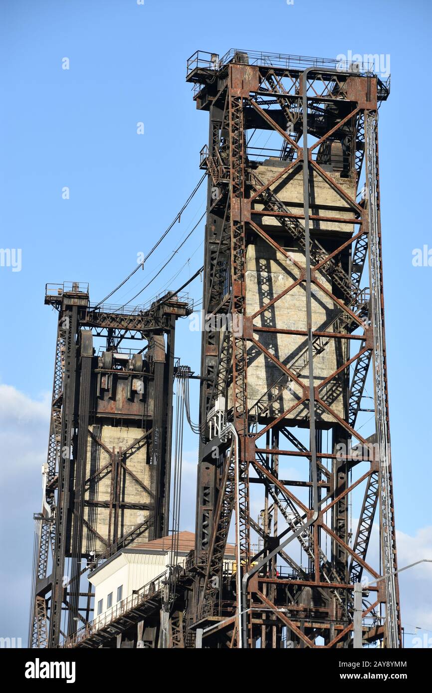Steel Bridge in Portland, Oregon Stock Photo Alamy