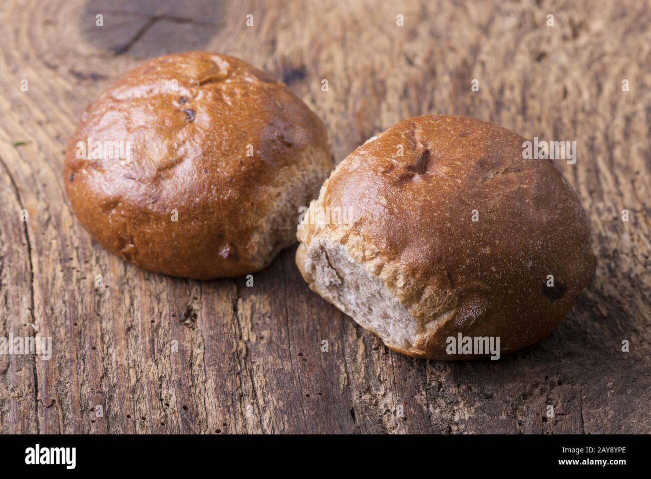 Stuck, a Bavarian roll with raisins Stock Photo