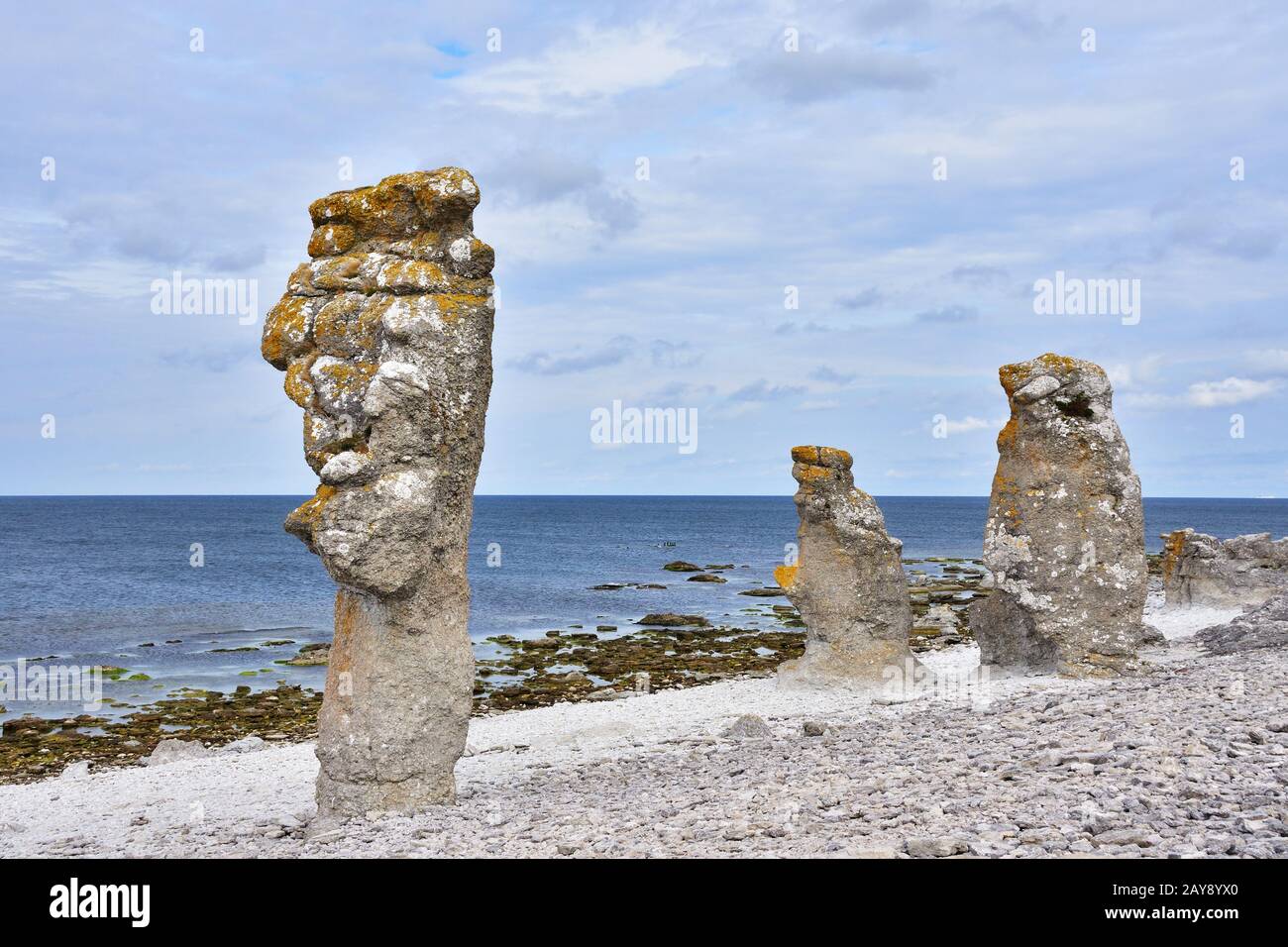 Rough stones at Langhammars Stock Photo