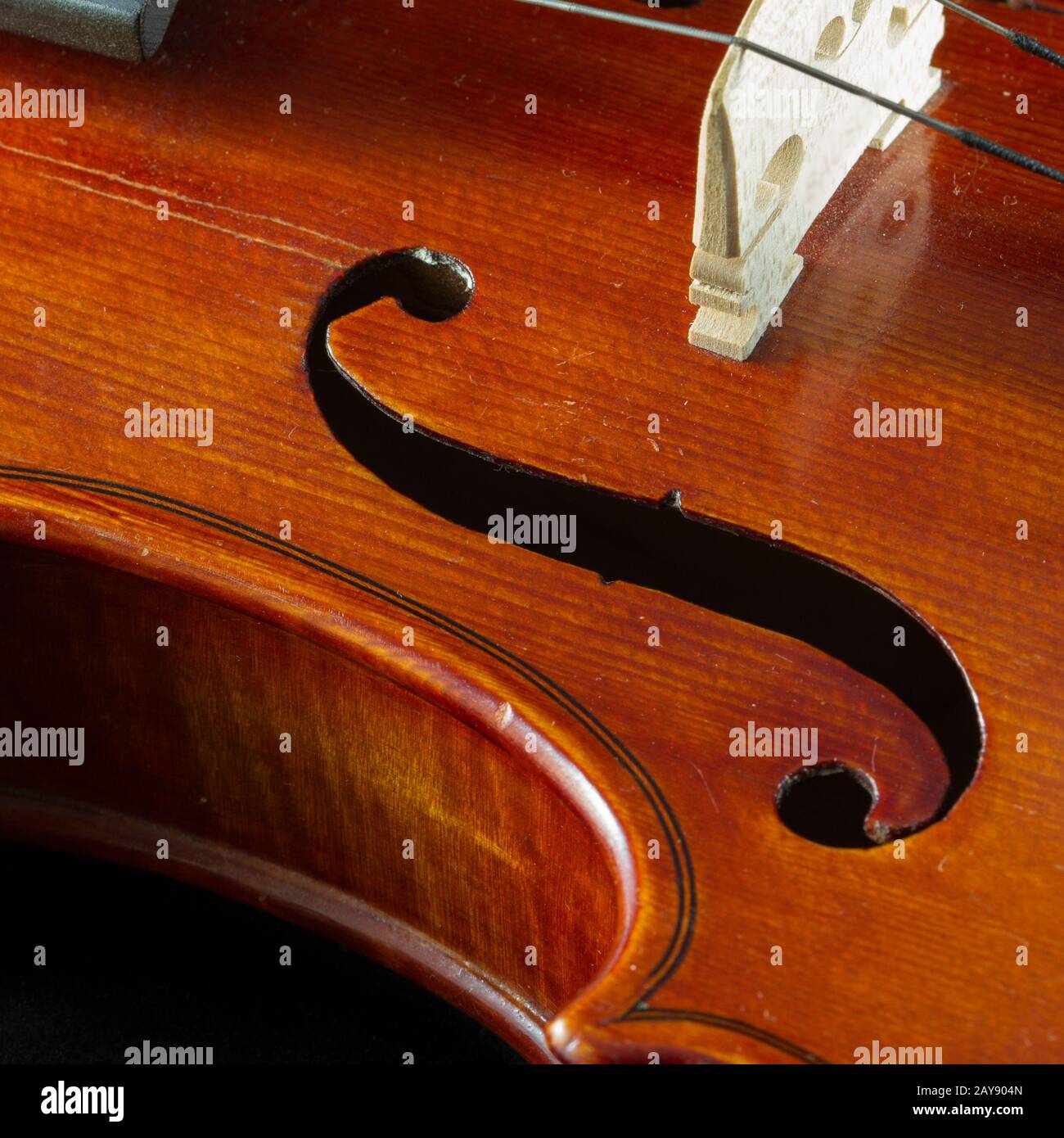 Violin close-up Stock Photo - Alamy