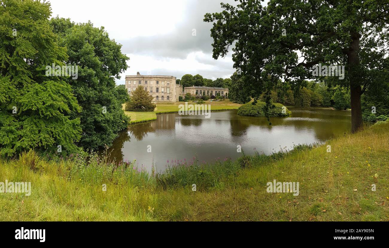 Lyme Hall, a historic English stately home inside Lyme Park in Cheshire, England. It is a popular tourist attraction Stock Photo