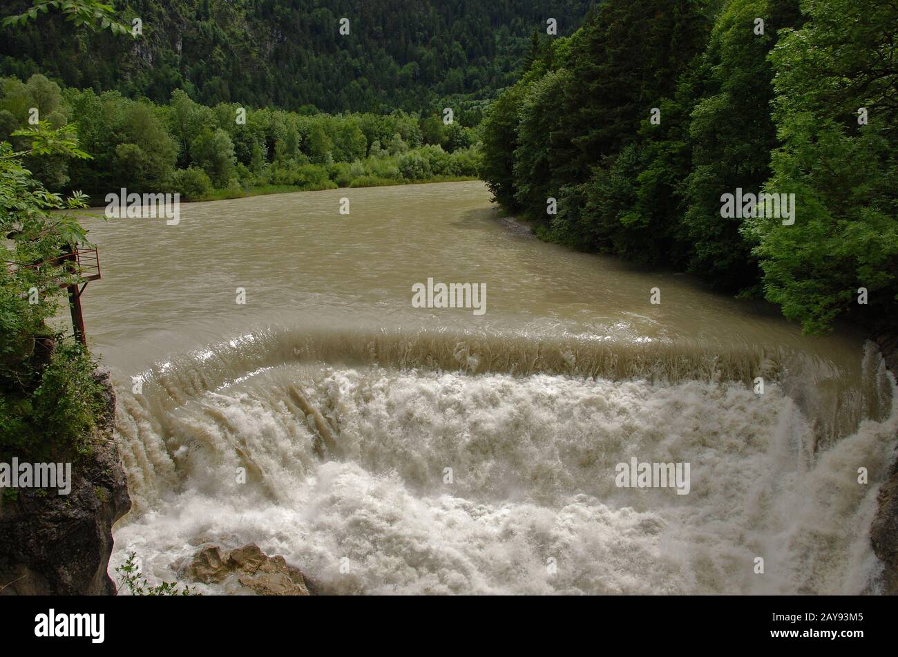 lech waterfall, Germany, Bavaria Stock Photo