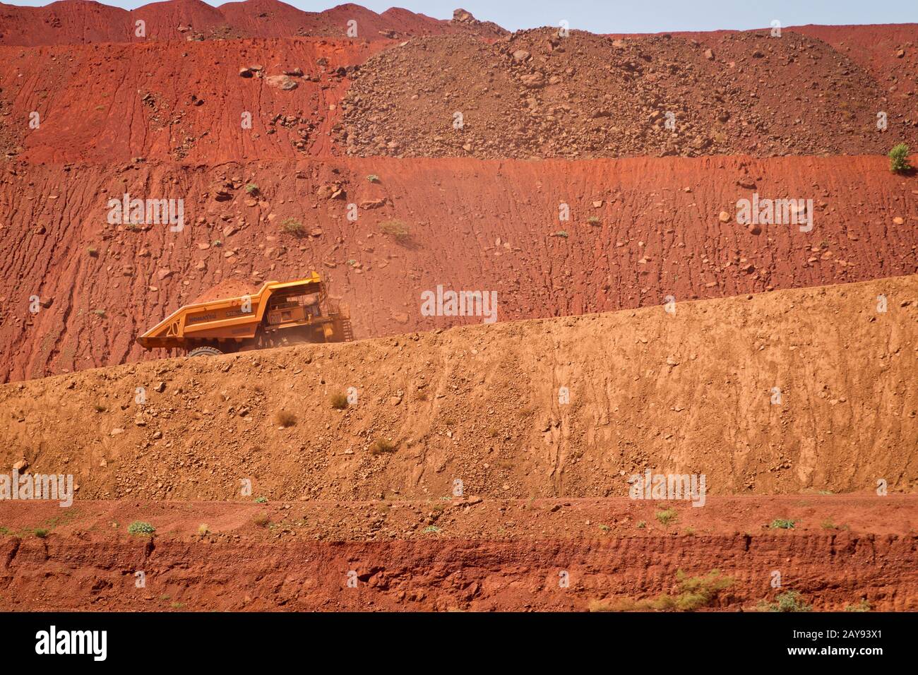 Iron Ore Mine, Pilbara, Western Australia. Stock Photo