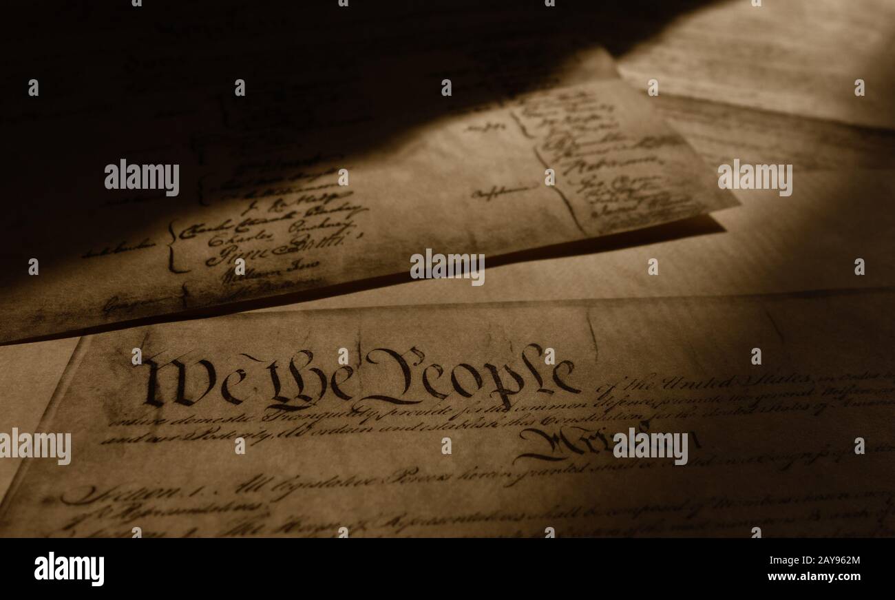 United States Constitution Stock Photo