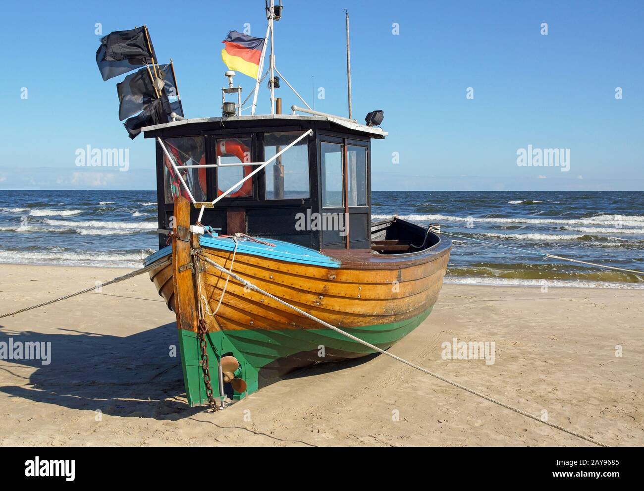 Fishing boat at the sea Stock Photo