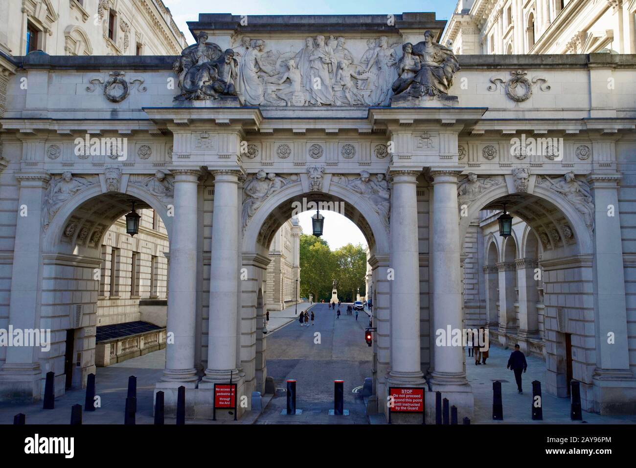 King Charles Street Arch, Whitehall, City of Westminster, London, England. Stock Photo