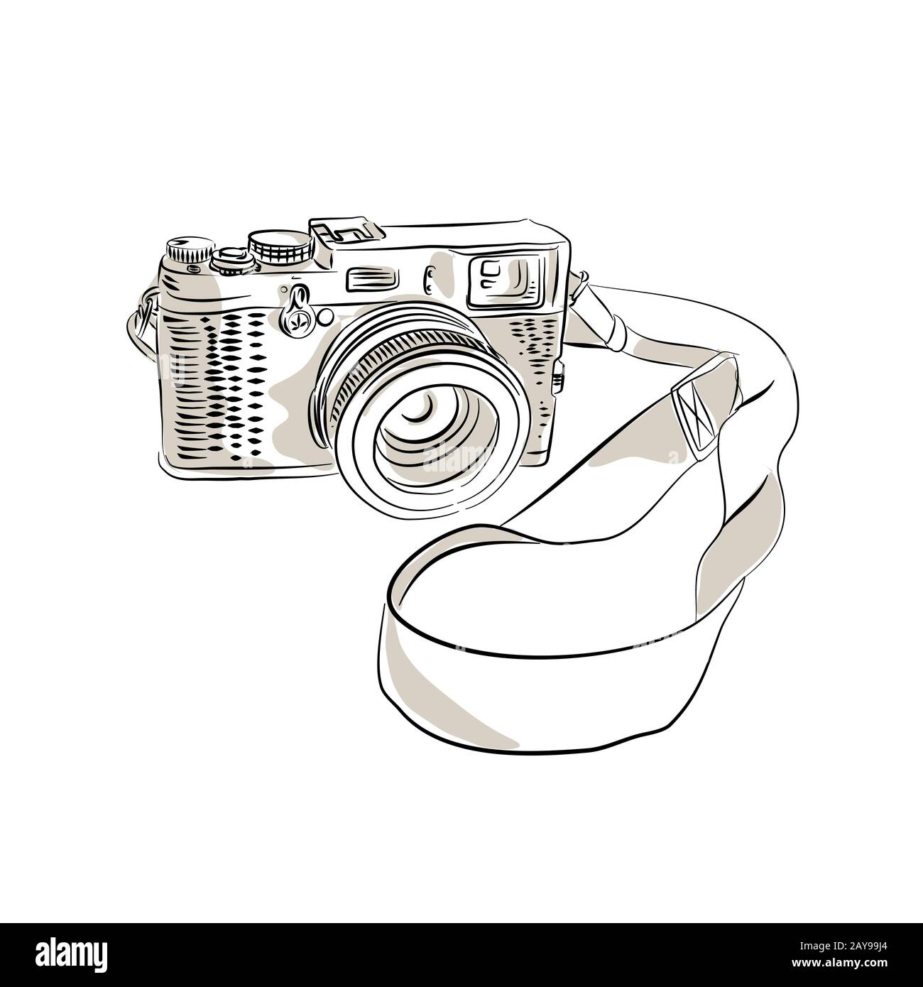 35mm SLR Film Camera Drawing Stock Photo Alamy