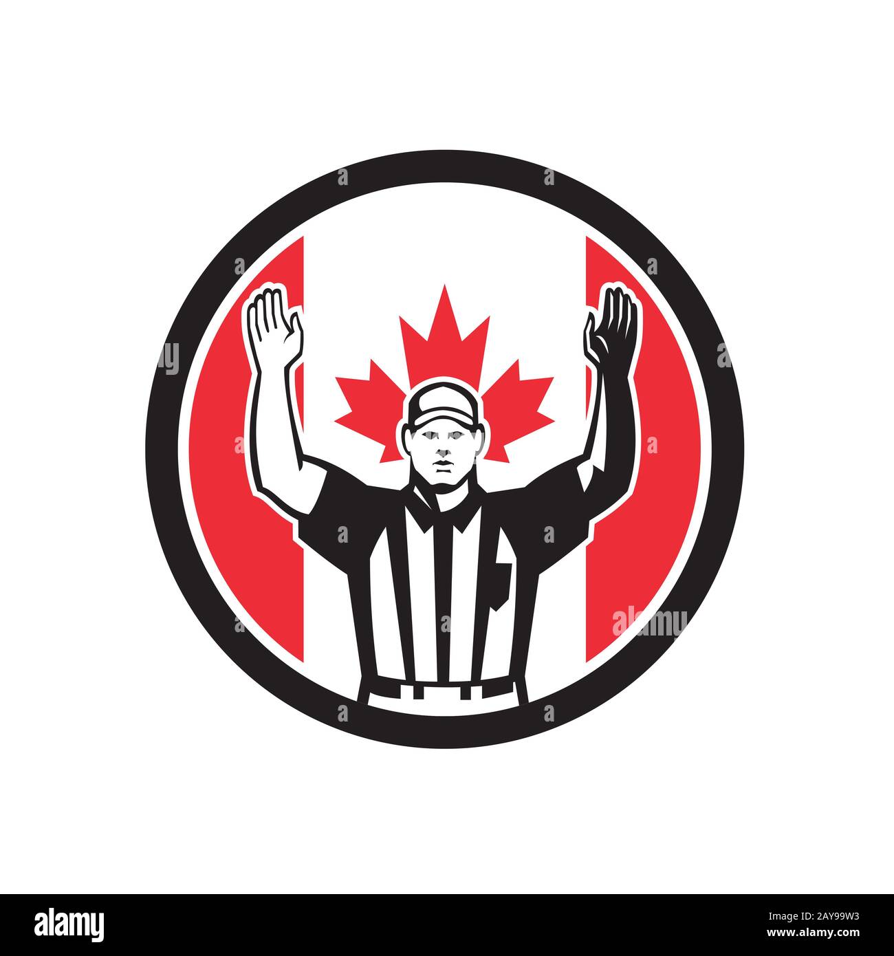 Canadian Football Referee Canada Flag Icon Stock Photo Alamy