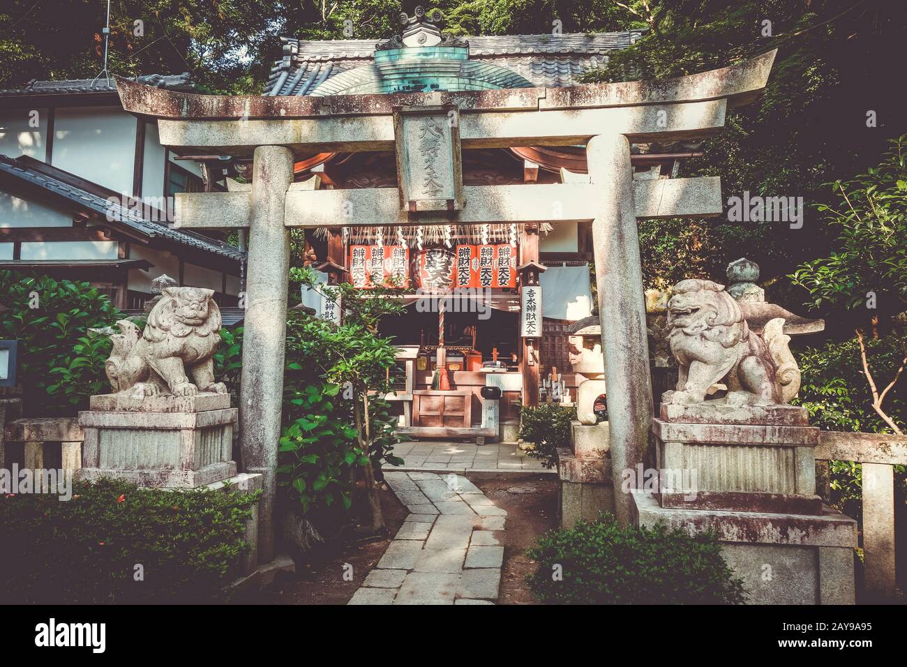 Chion-in temple garden, Kyoto, Japan Stock Photo