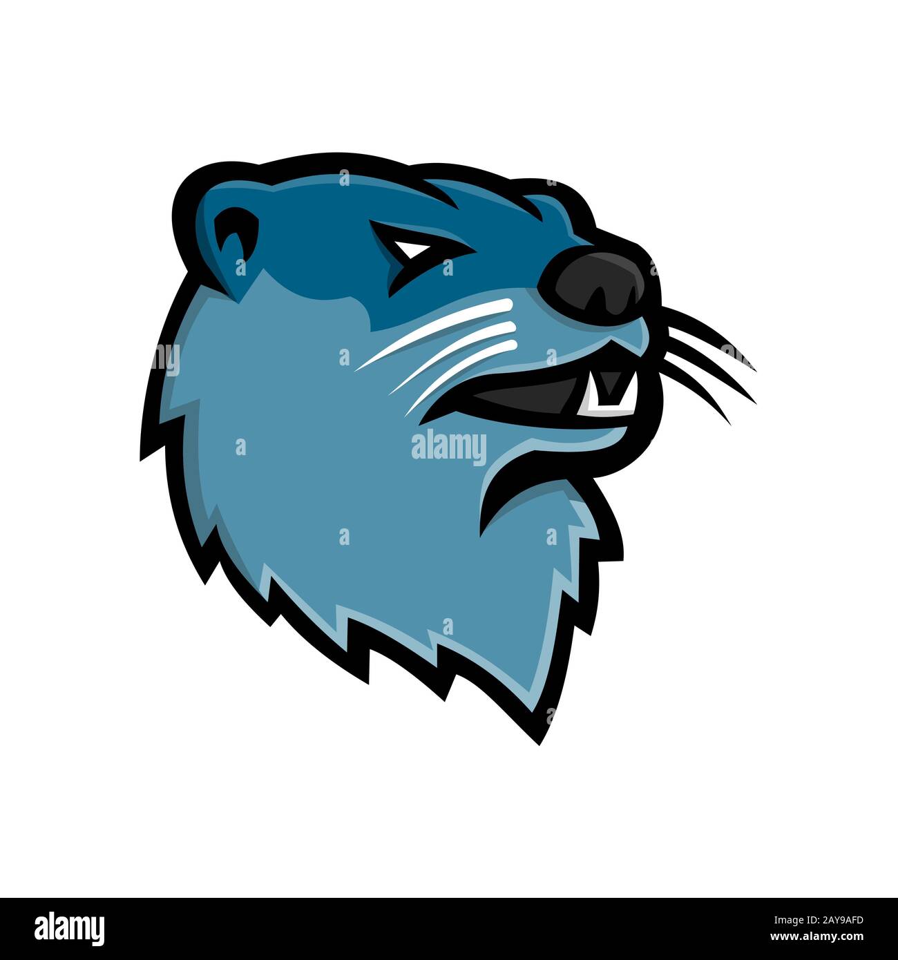 Mascots For Rivers River Otter Head Mascot Stock Photo - Alamy