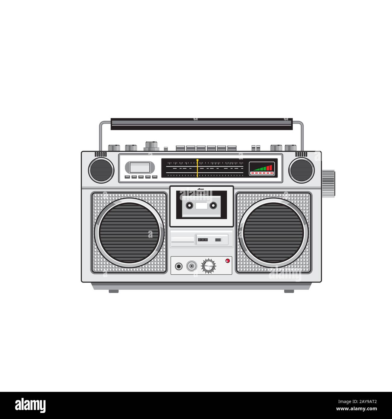 Vintage Portable Radio Cassette Player Retro Stock Photo Alamy