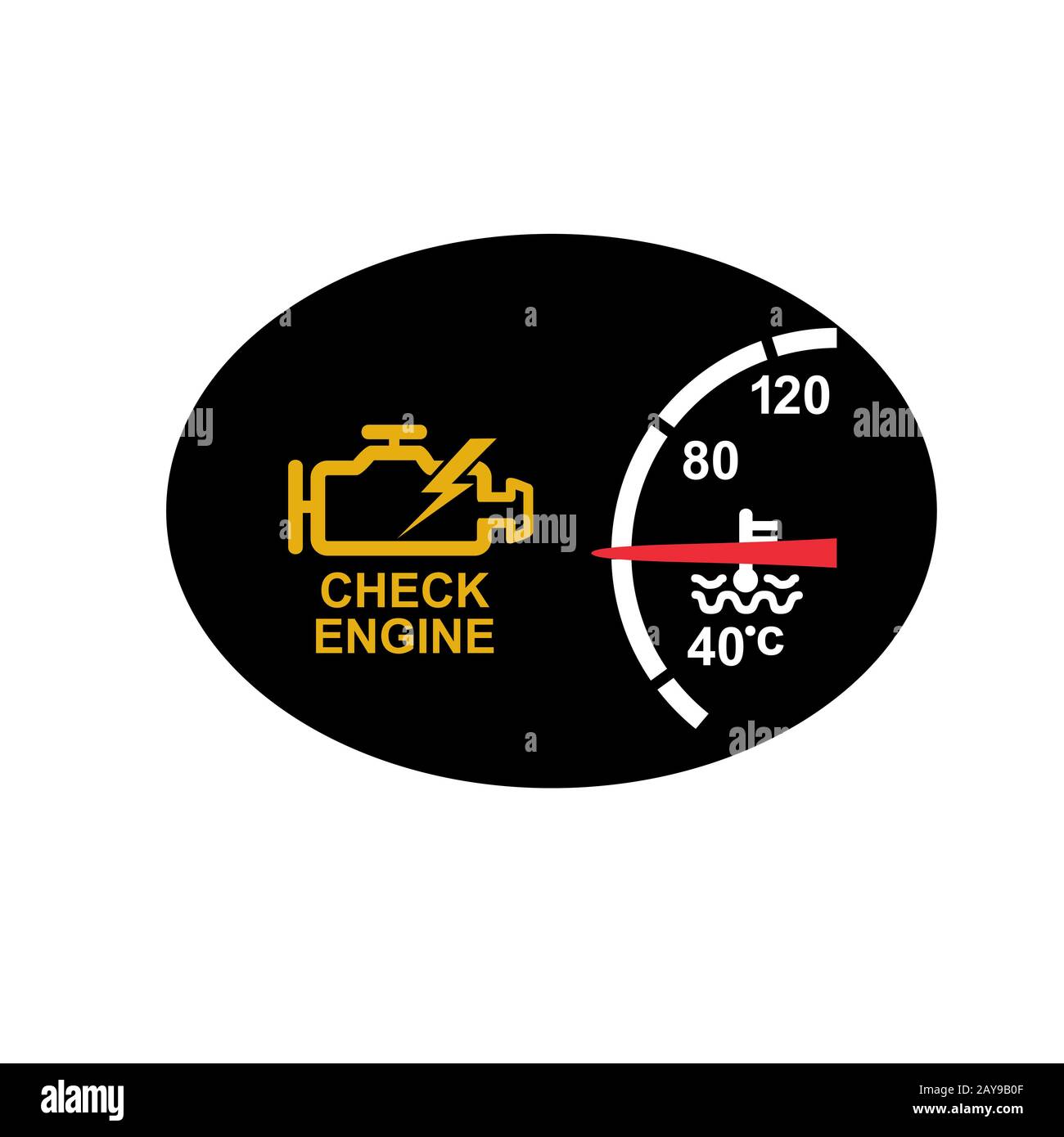 Check Engine Warning Symbol Icon Stock Photo Alamy