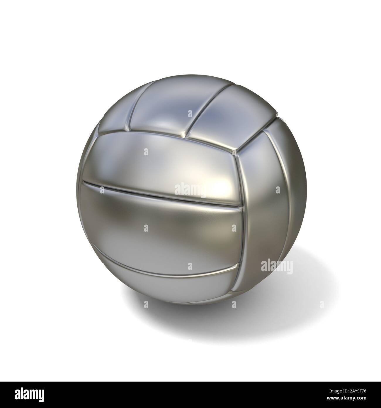 Silver volleyball ball isolated on white background. 3D Stock Photo Alamy